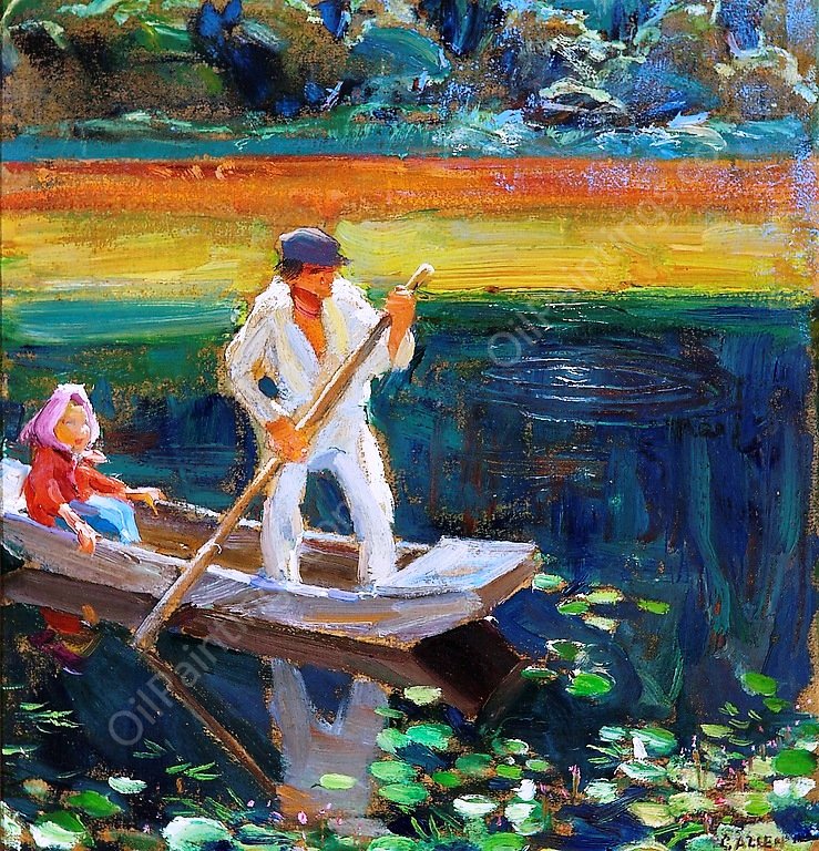 The Boat by Akseli Gallen-Kallela - Hand-Painted Oil Painting Reproduction