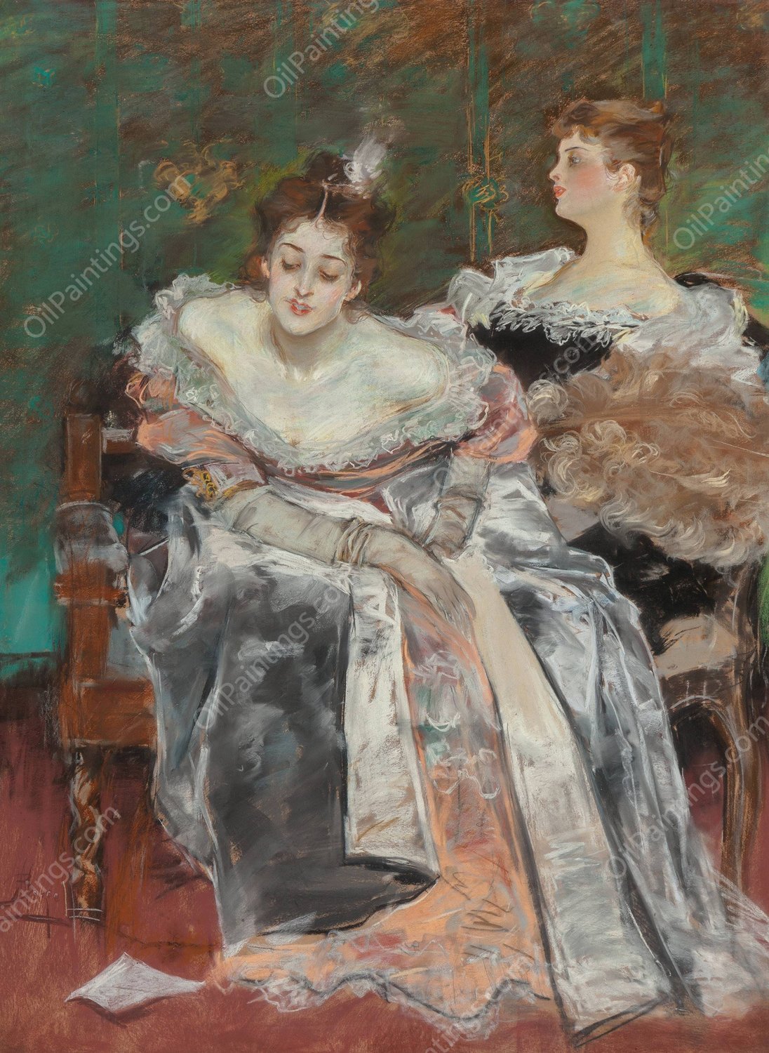 An Indiscretion by Albert Beck Wenzell - Hand-Painted Oil Painting Reproduction