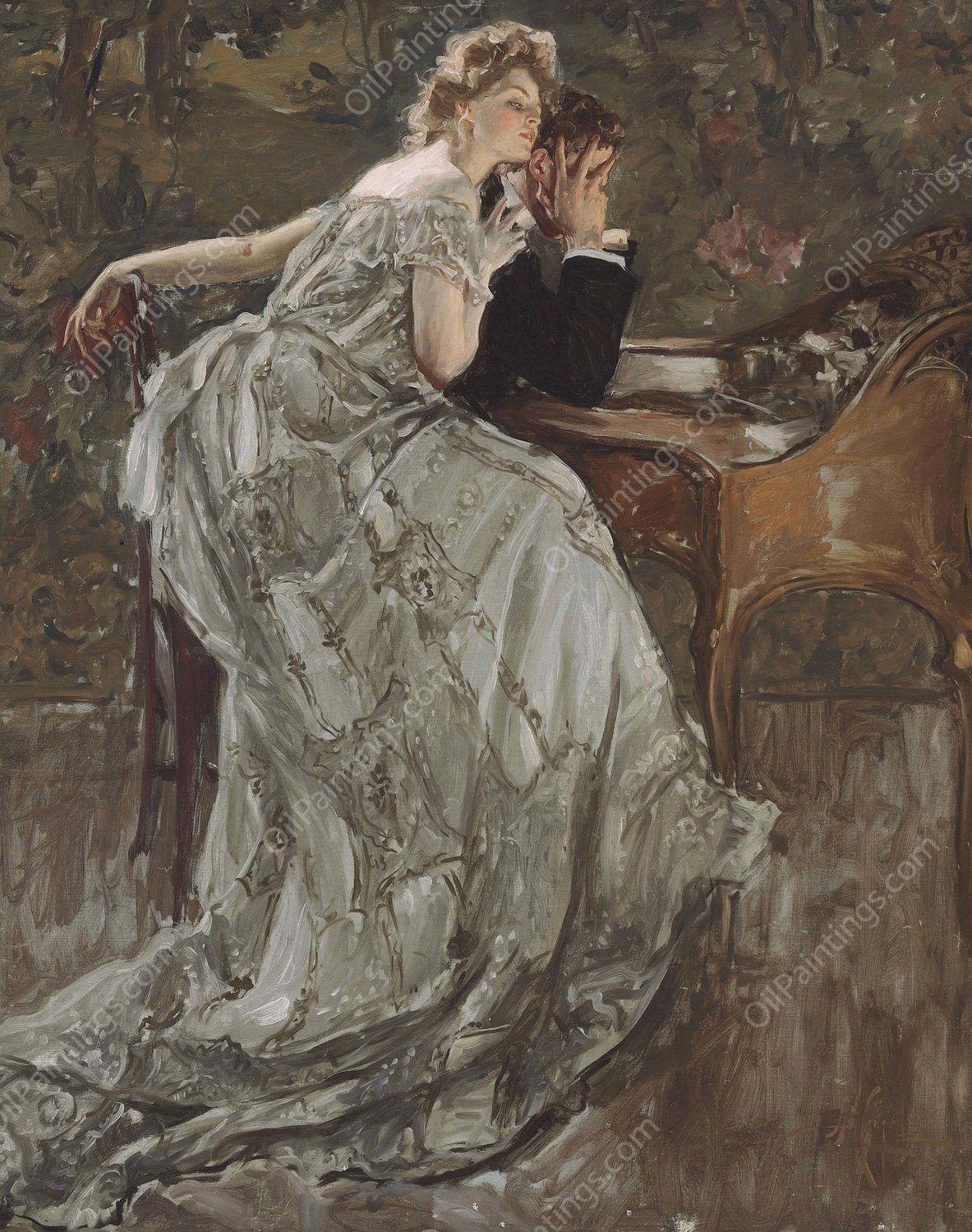 Where Did I Put the Tickets  by Albert Beck Wenzell - Hand-Painted Oil Painting Reproduction