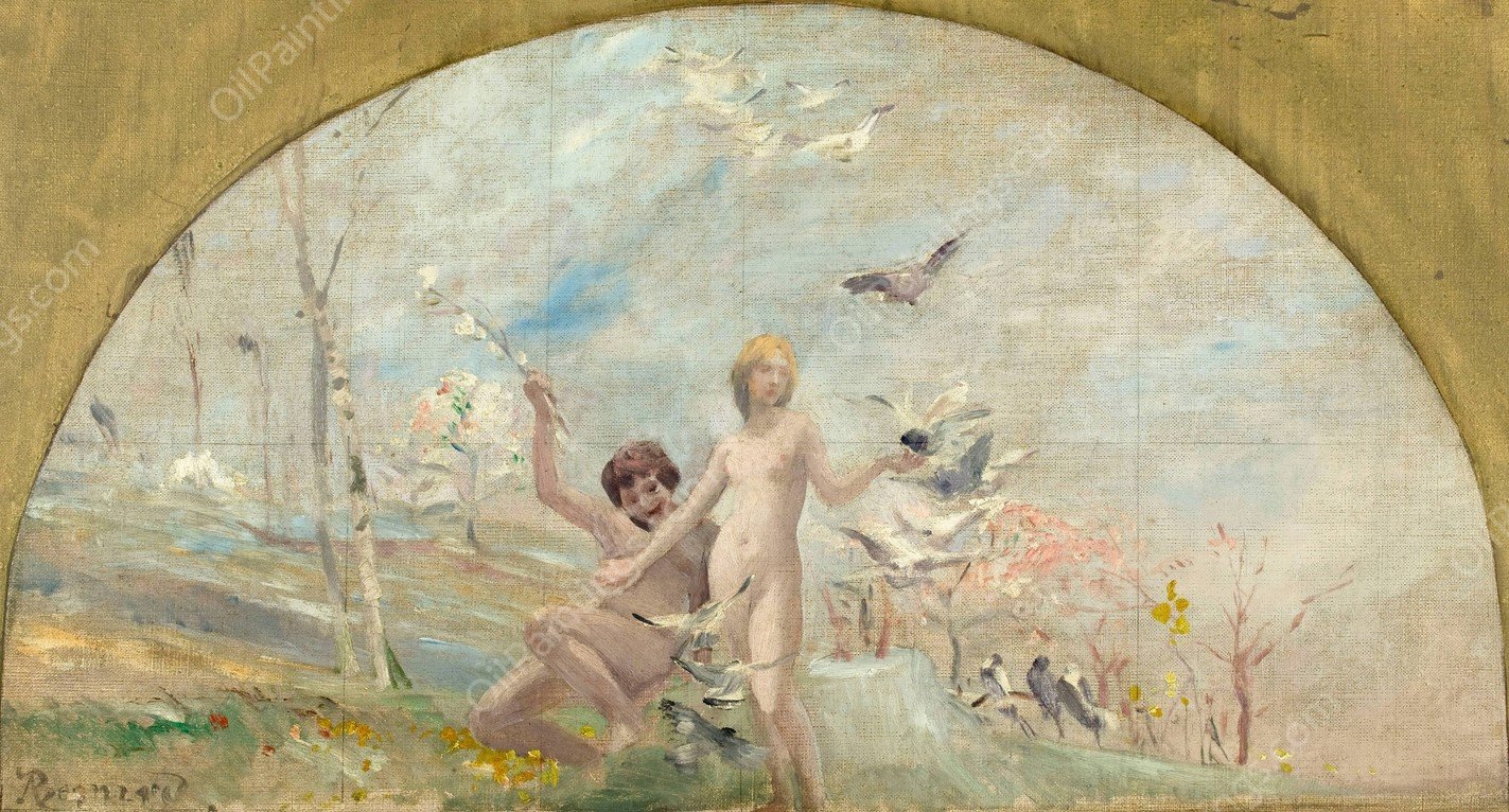 Le Printemps ou le matin de la vie  by Albert Besnard - Hand-Painted Oil Painting Reproduction