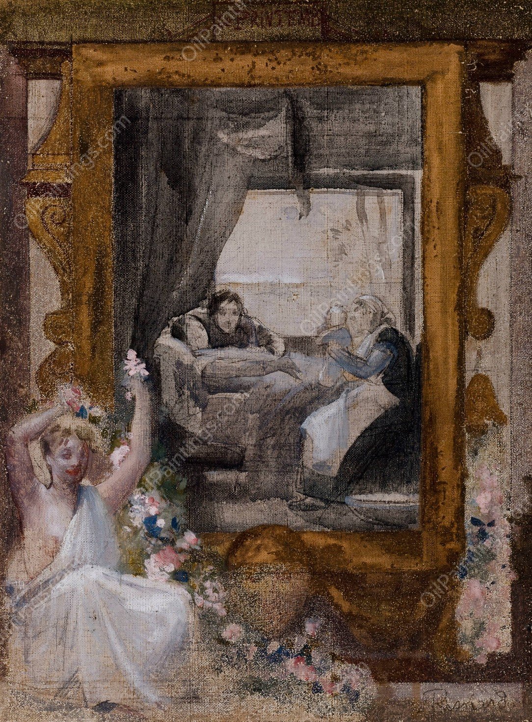 Le Printemps  by Albert Besnard - Hand-Painted Oil Painting Reproduction