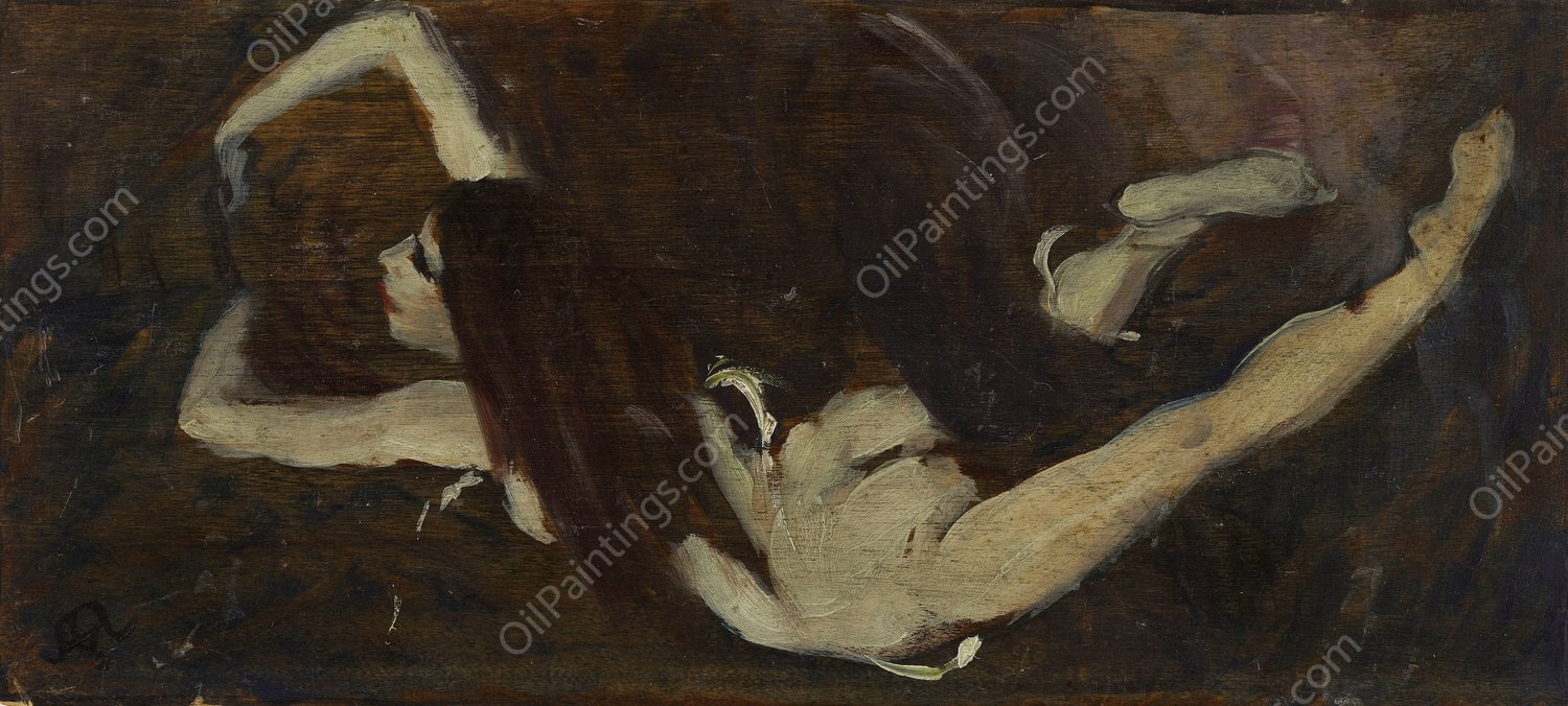 L'Electricite  by Albert Besnard - Hand-Painted Oil Painting Reproduction