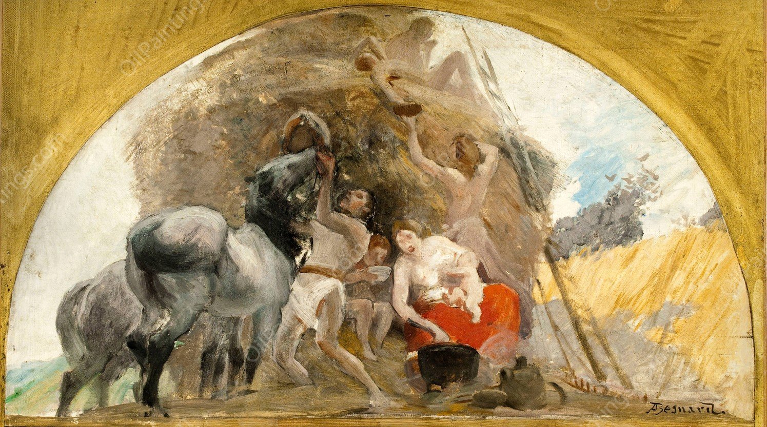 L'Ete, ou le milieu de la vie  by Albert Besnard - Hand-Painted Oil Painting Reproduction