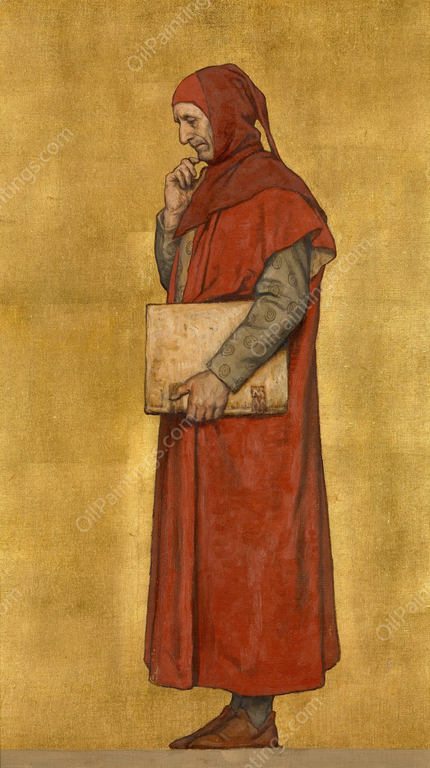 The Man of Letters Gillis de Wevel  by Albert Frans Lieven De Vriendt - Hand-Painted Oil Painting Reproduction