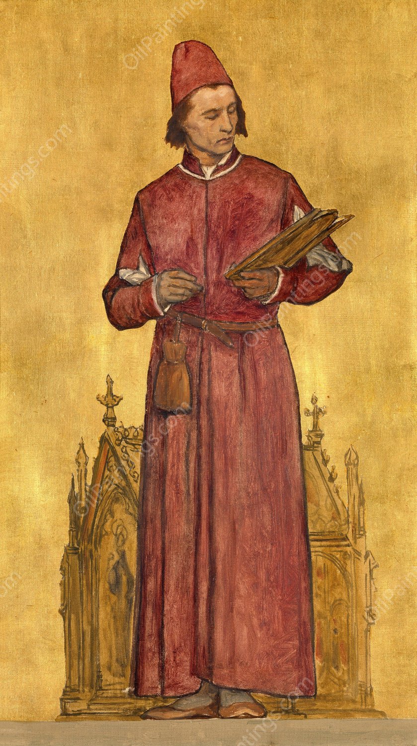 The Painter Hans Memling  by Albert Frans Lieven De Vriendt - Hand-Painted Oil Painting Reproduction