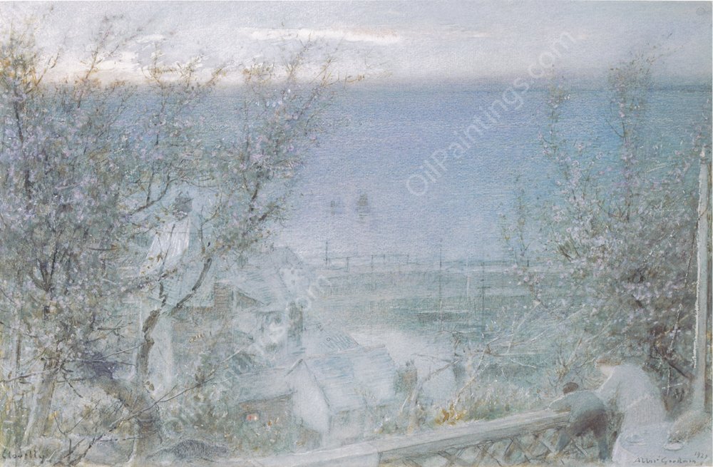 Clovelly by Albert Goodwin - Hand-Painted Oil Painting Reproduction