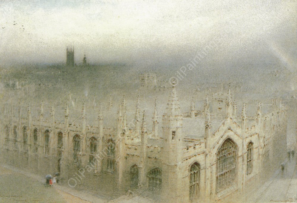 The Rain From Heaven, All Souls, Oxford by Albert Goodwin - Hand-Painted Oil Painting Reproduction