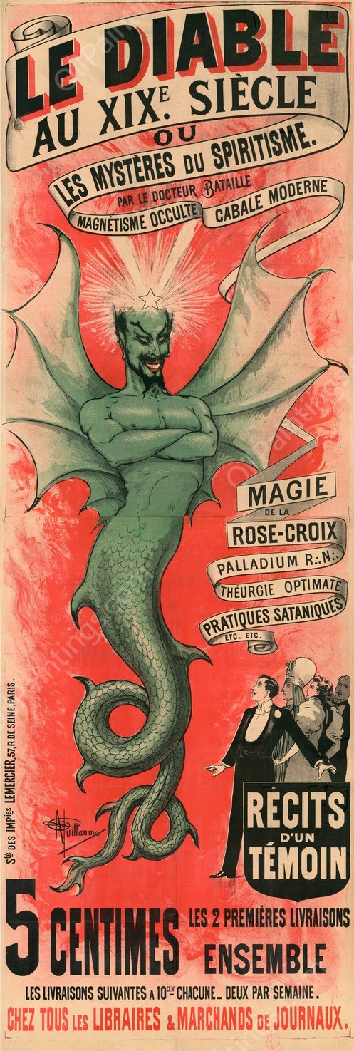 Le Diable au XIXe siecle ou les Mysteres du spiritisme par le docteur Bataille  by Albert Guillaume - Hand-Painted Oil Painting Reproduction