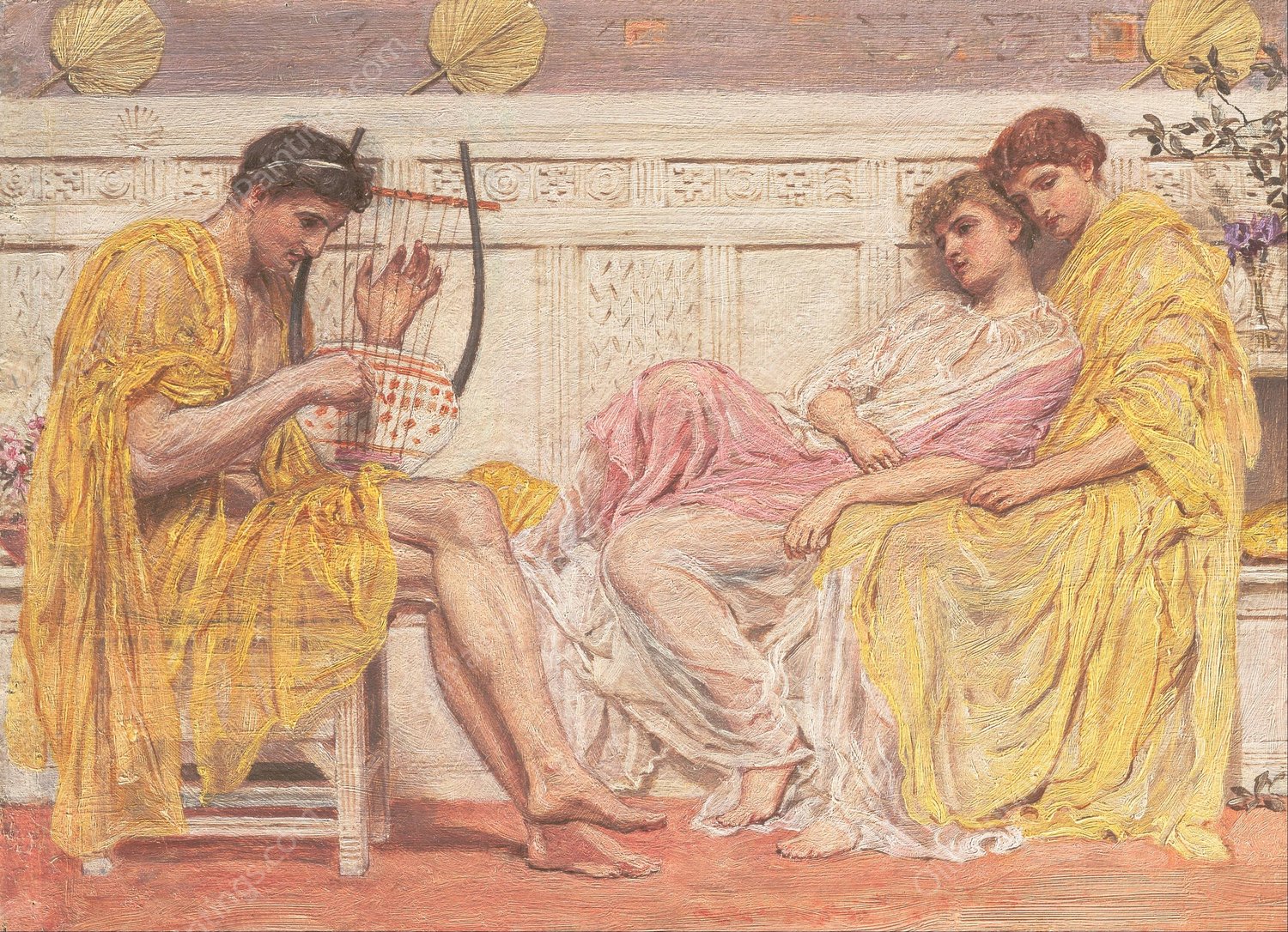 A Musician by Albert Joseph Moore - Hand-Painted Oil Painting Reproduction