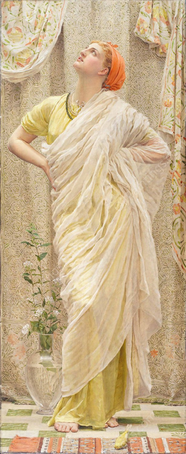 Birds by Albert Joseph Moore - Hand-Painted Oil Painting Reproduction