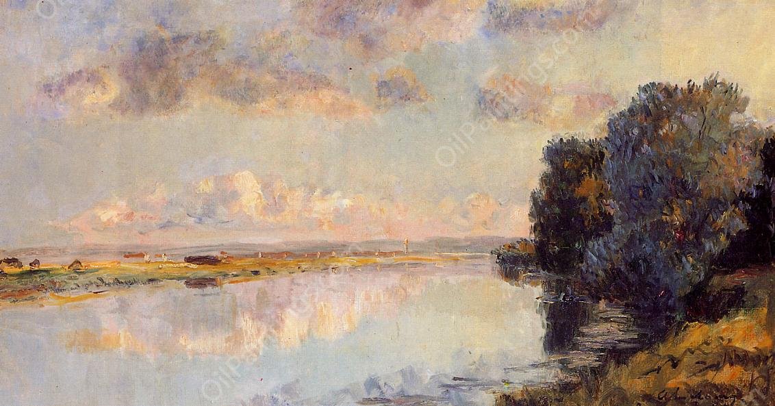 The Banks of the Seine at Maisons-Lafitte by Albert Lebourg - Hand-Painted Oil Painting Reproduction