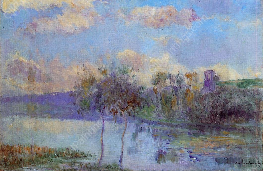 The Pond at Chalou-Moulineux, Near Etampes by Albert Lebourg - Hand-Painted Oil Painting Reproduction