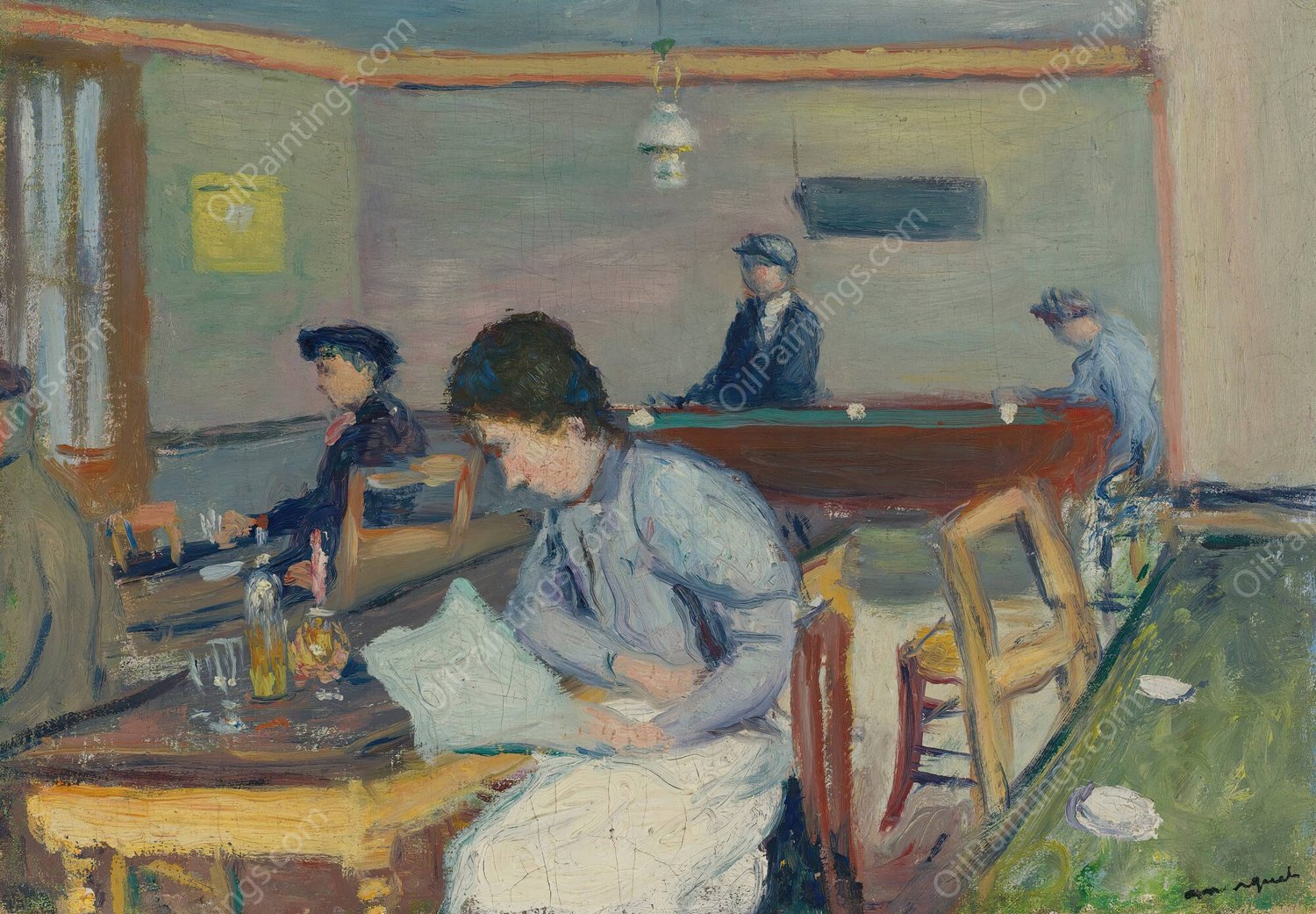 Cafe De Village  by Albert Marquet - Hand-Painted Oil Painting Reproduction