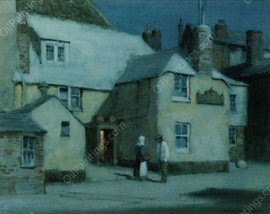 The Sloop Inn, St.Ives, Cornwall by Albert Moulton Foweraker - Hand-Painted Oil Painting Reproduction