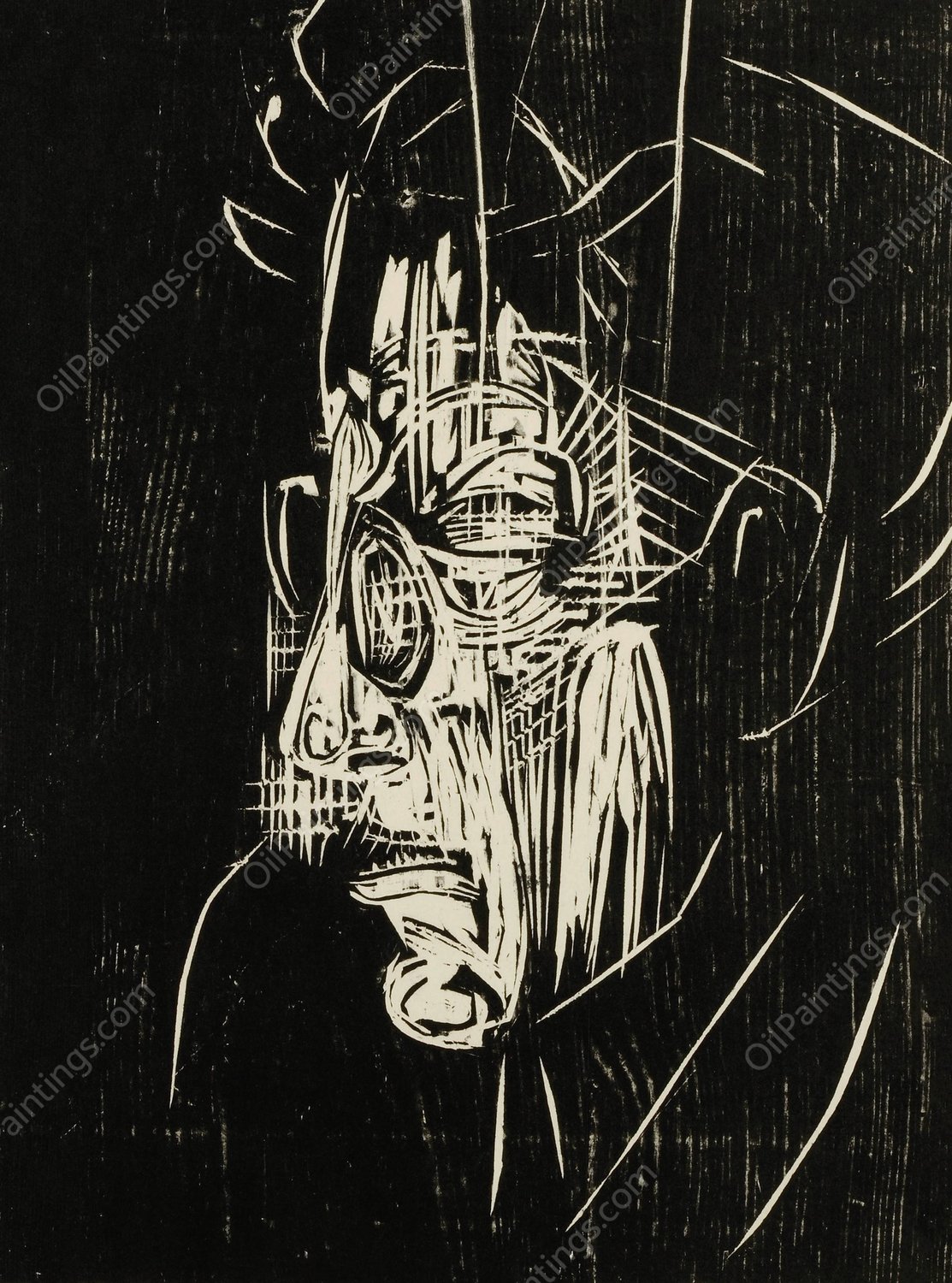 Portrait Edmund Schaeffer  by Albert Muller - Hand-Painted Oil Painting Reproduction