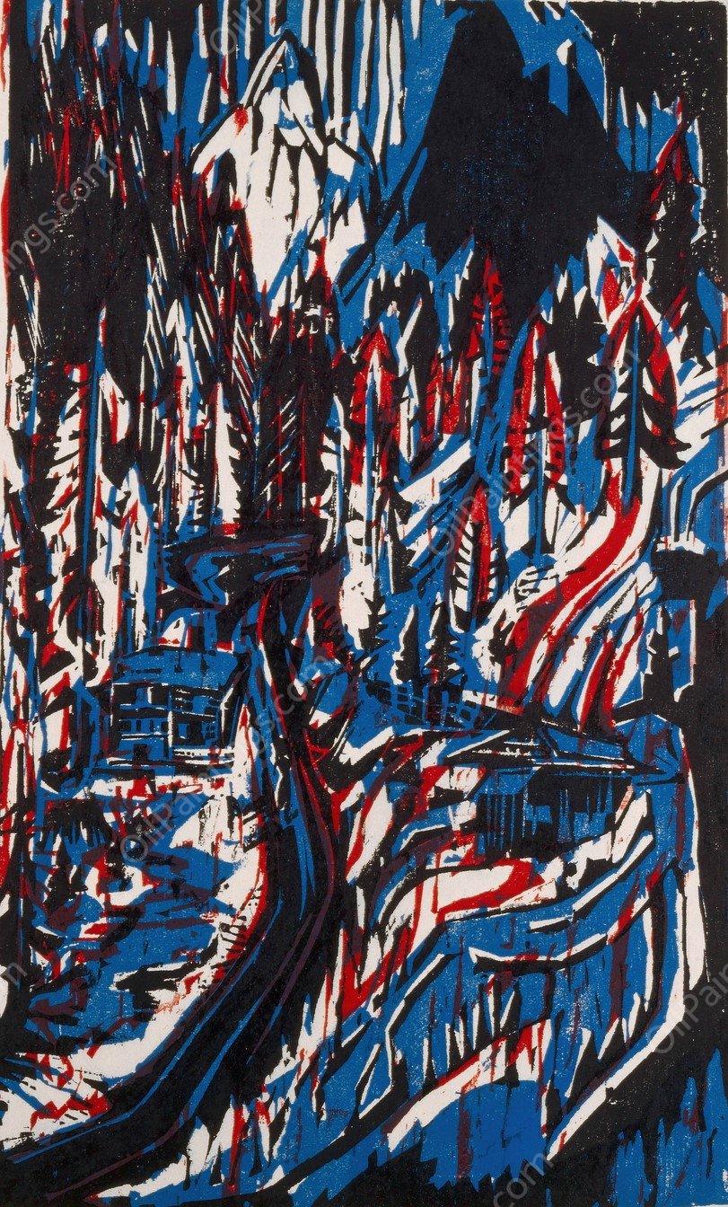 Sertigtal  by Albert Muller - Hand-Painted Oil Painting Reproduction