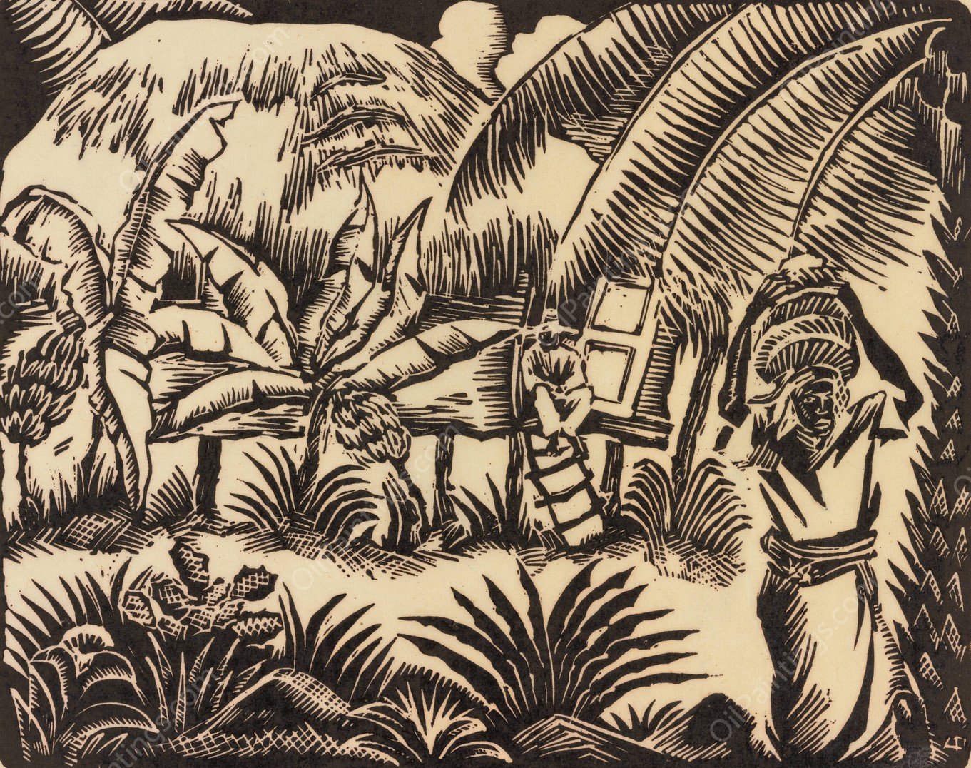 Inland, Porto Rico  by Albert Potter - Hand-Painted Oil Painting Reproduction