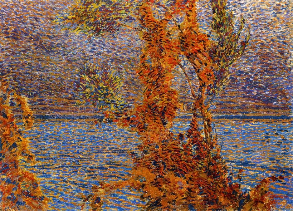 Night on the Lake by Alberto Bonomi - Hand-Painted Oil Painting Reproduction