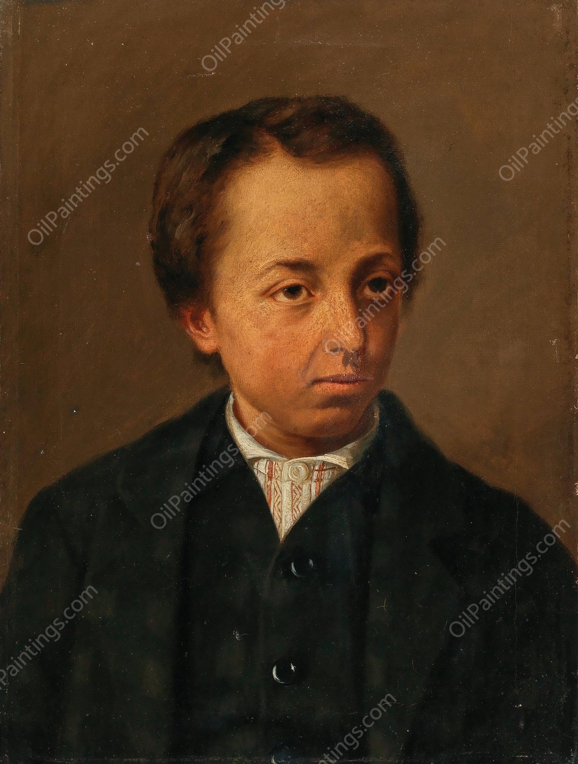 Bildnis des Bruders des Kunstlers, Eduard  by Albin Egger Lienz - Hand-Painted Oil Painting Reproduction