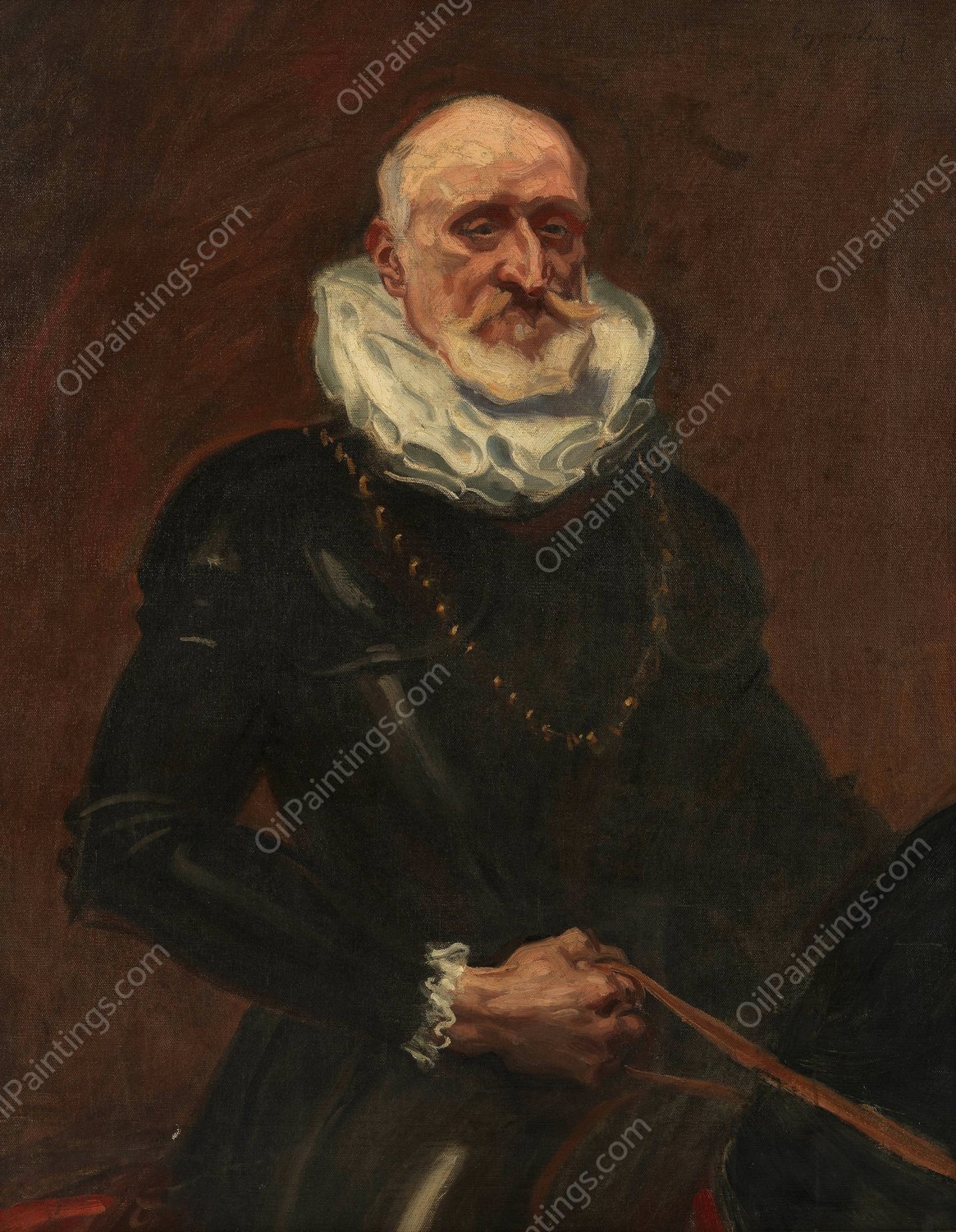 Carl Costenoble  by Albin Egger Lienz - Hand-Painted Oil Painting Reproduction