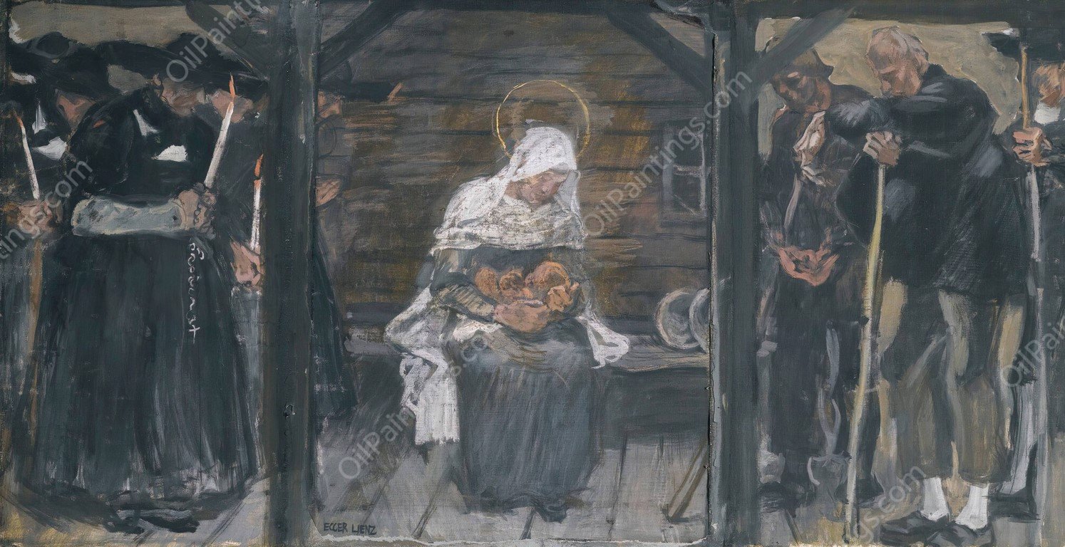 The Adoration by Albin Egger Lienz - Hand-Painted Oil Painting Reproduction