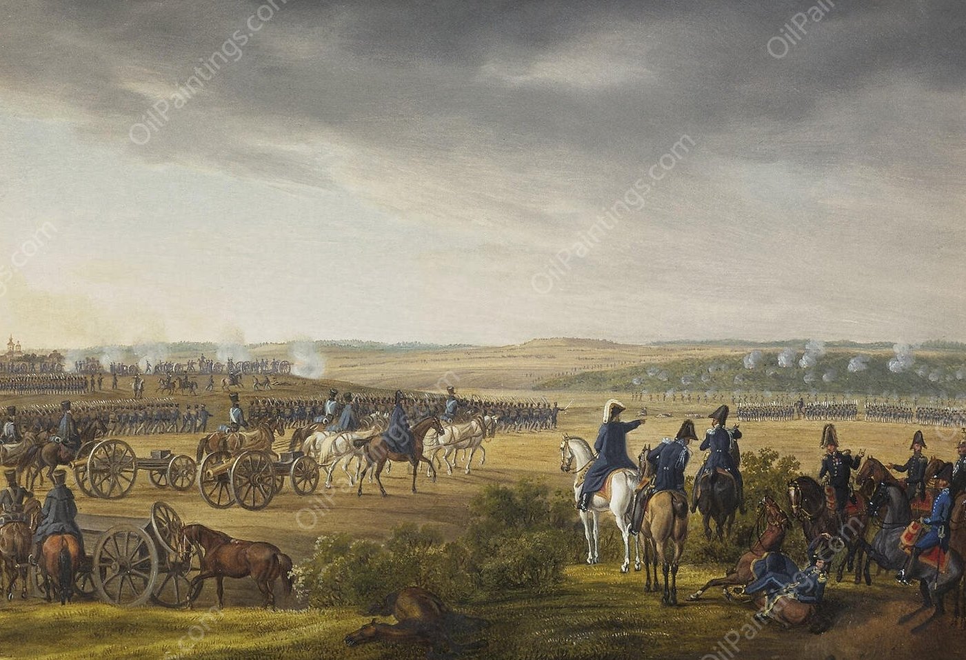 Battle of Moscow 7 September 1812 by Albrecht Adam - Hand-Painted Oil Painting Reproduction