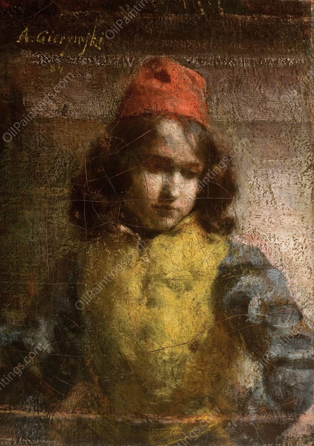 A Florentine Page  by Aleksander Gierymski - Hand-Painted Oil Painting Reproduction