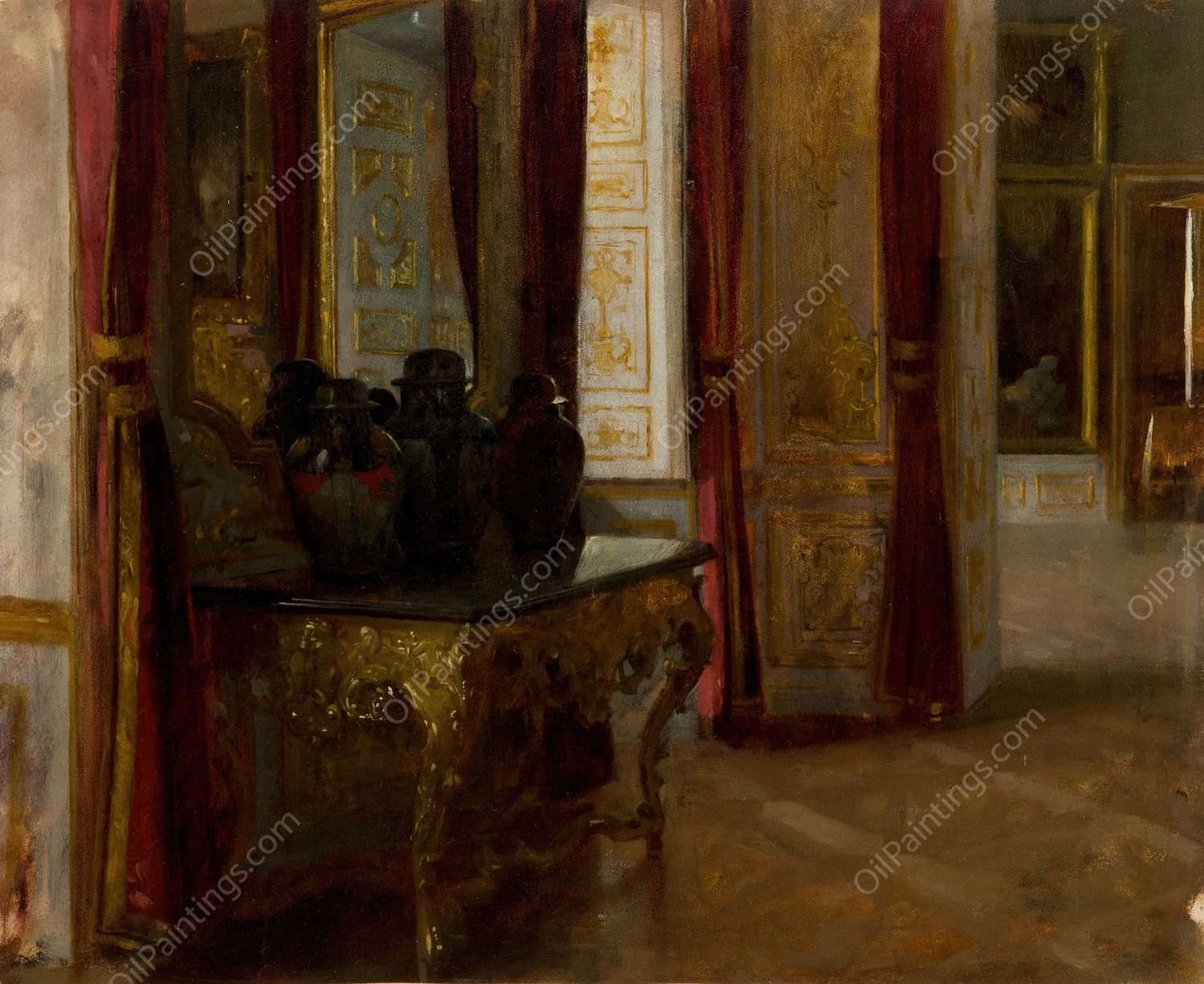 Interior  by Aleksander Gierymski - Hand-Painted Oil Painting Reproduction