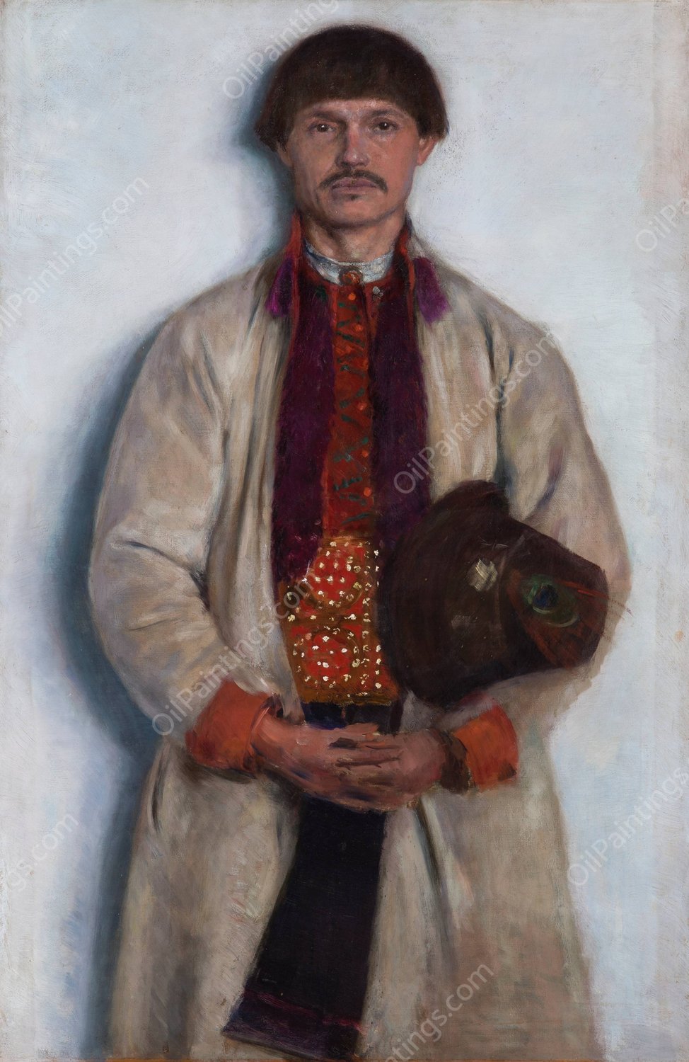 Peasant from Bronowice  by Aleksander Gierymski - Hand-Painted Oil Painting Reproduction