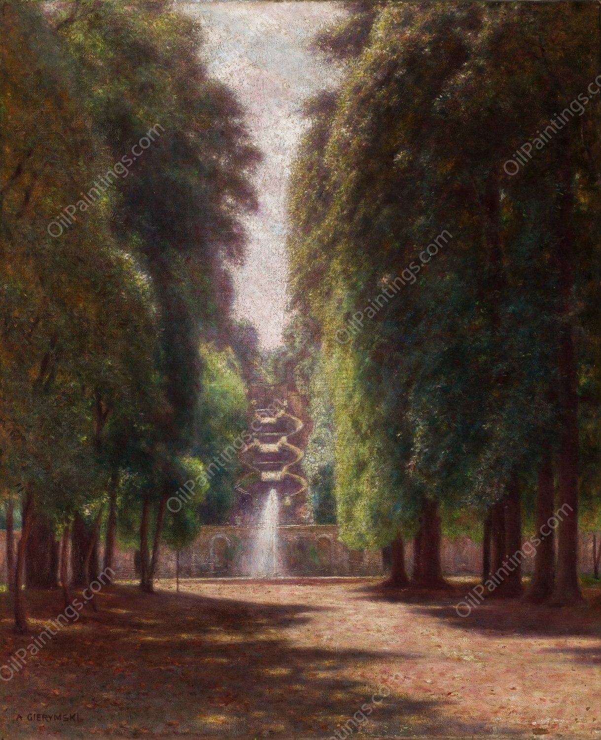 Villa Torlonia in Frascati  by Aleksander Gierymski - Hand-Painted Oil Painting Reproduction