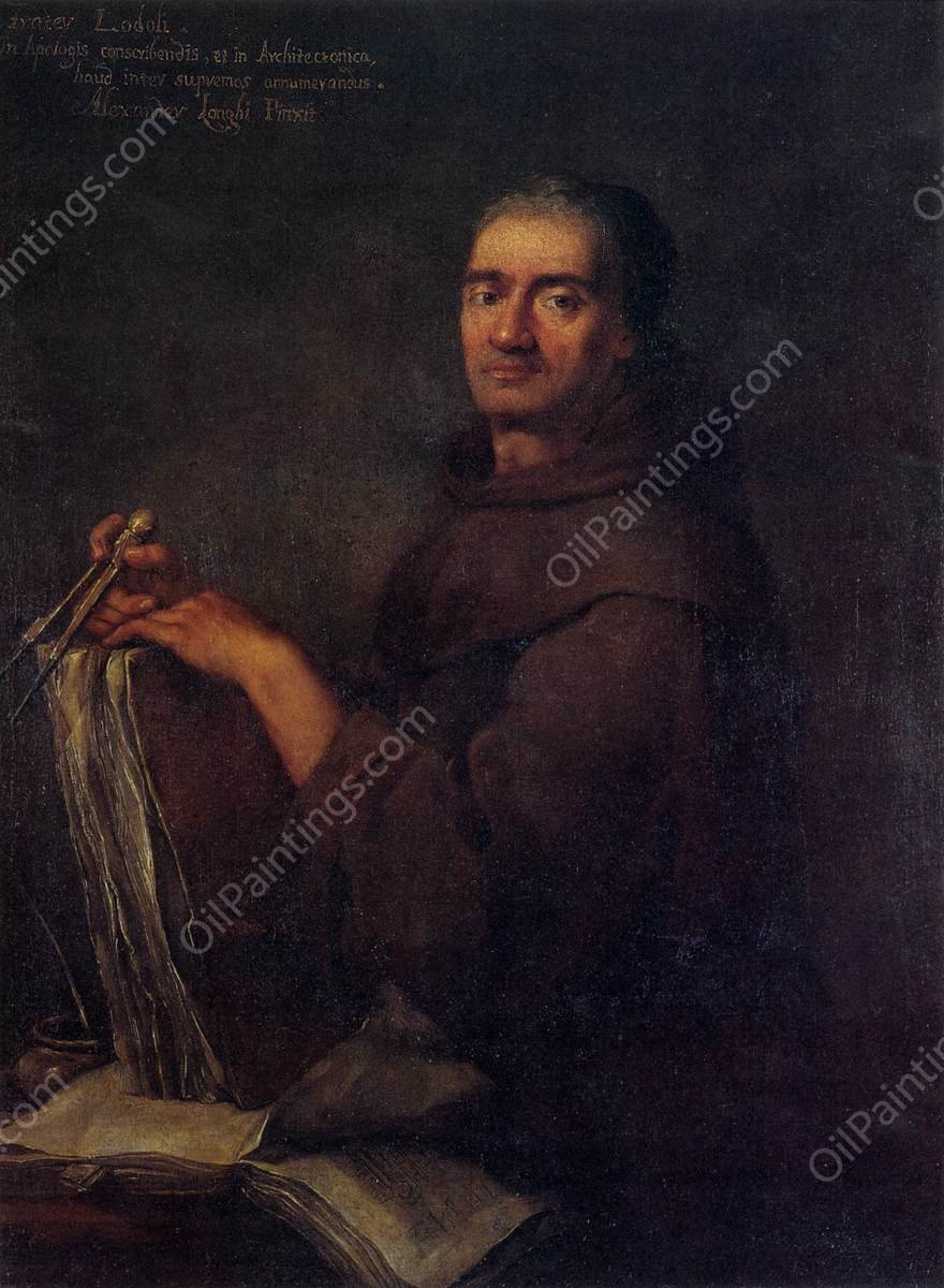 Portrait of Carlo Lodoli by Alessandro Longhi - Hand-Painted Oil Painting Reproduction