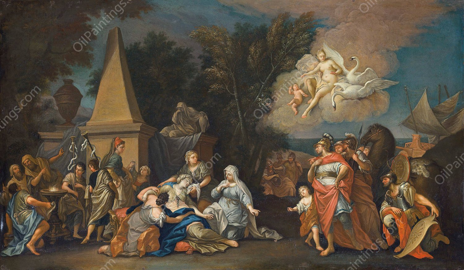 The Departure Of Aeneas From Carthage by Alessandro Marchesini - Hand-Painted Oil Painting Reproduction