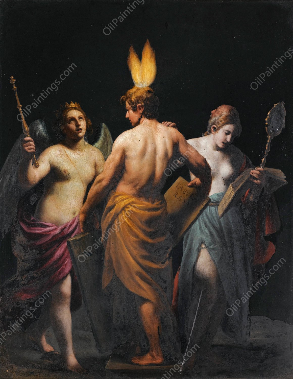 Hilosophy, History And Prudence Awakening The Mind To A Desire For Knowledge by Alessandro Turchi - Hand-Painted Oil Painting Reproduction