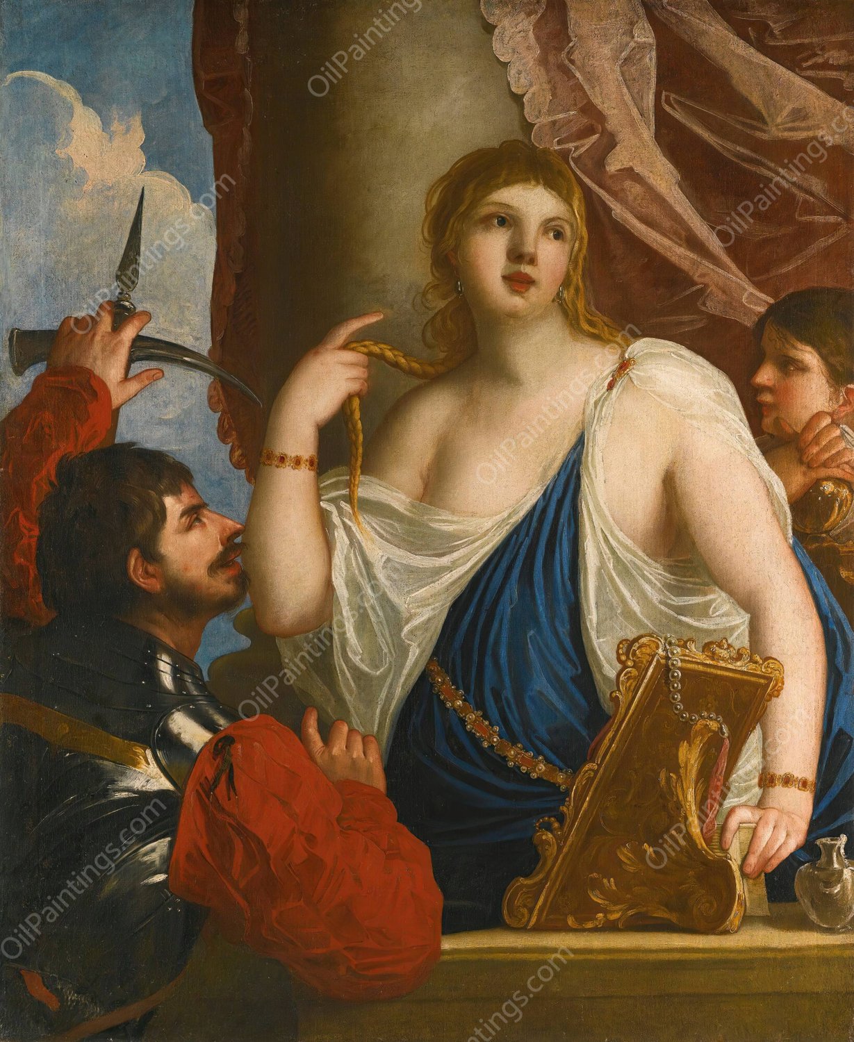 Semiramis Called To Arms by Alessandro Varotari - Hand-Painted Oil Painting Reproduction