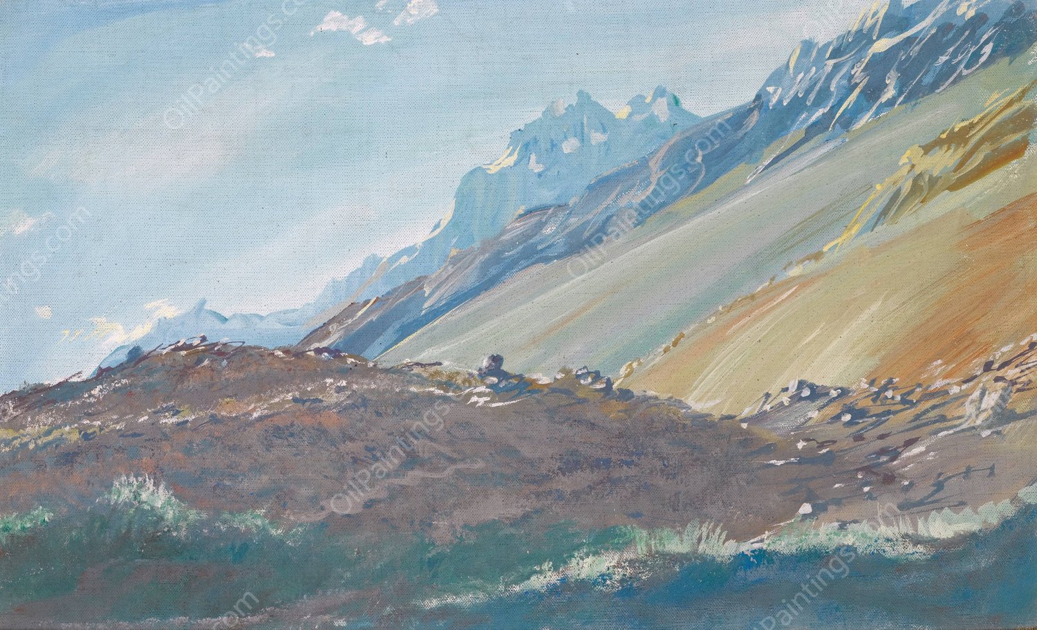 The Foothills Of The Karakoram Mountains by Alexander Evgenievich Yakovlev - Hand-Painted Oil Painting Reproduction