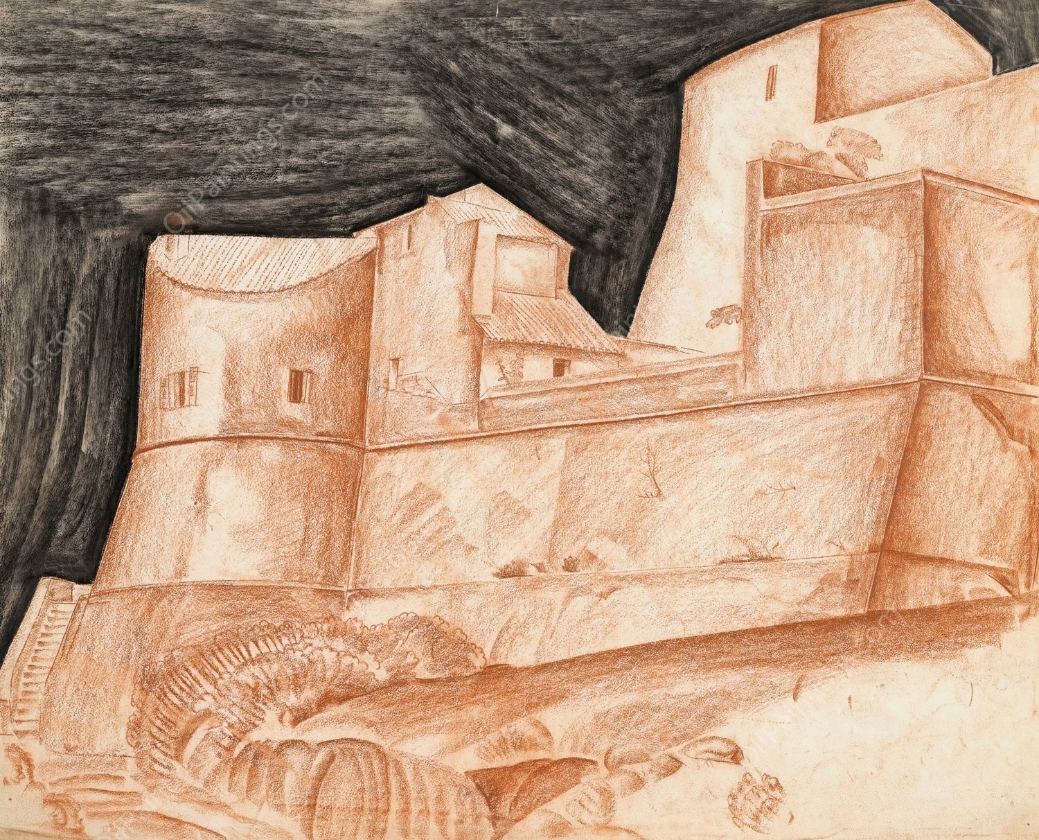 The House At Port-Cros by Alexander Evgenievich Yakovlev - Hand-Painted Oil Painting Reproduction