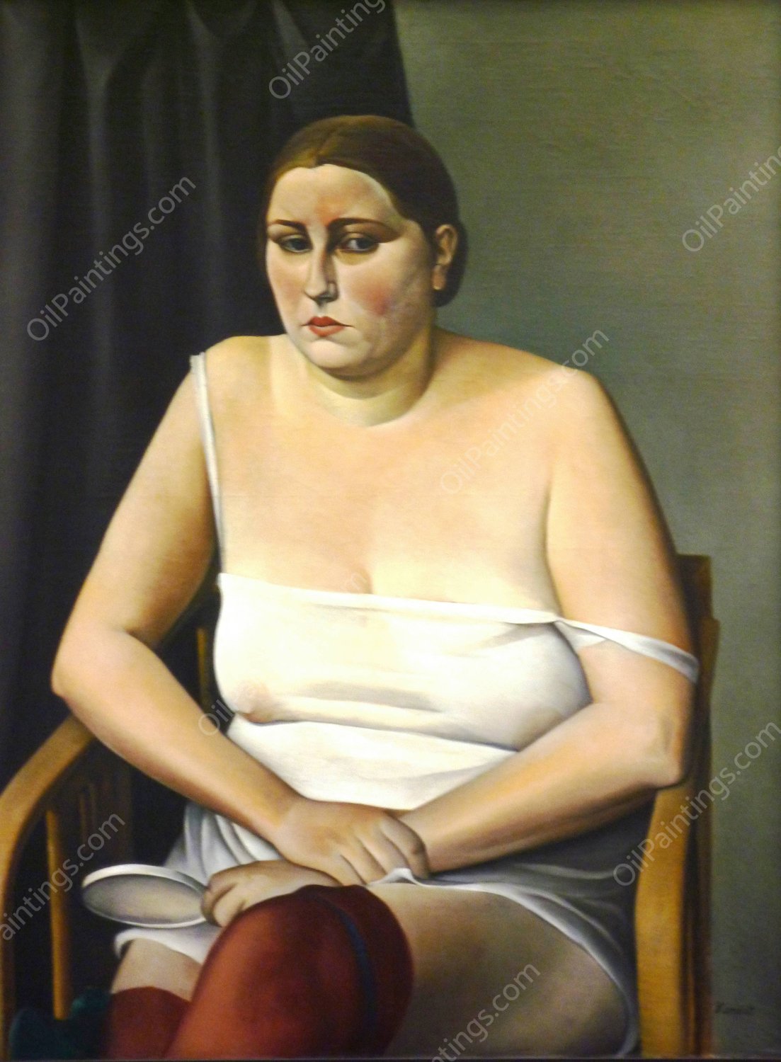 Halbakt II   by Alexander Kanoldt - Hand-Painted Oil Painting Reproduction