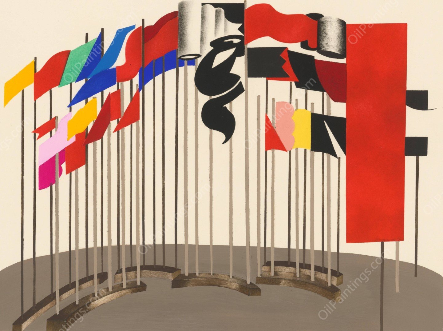 Maquettes de Theatre 5  by Alexandra Exter - Hand-Painted Oil Painting Reproduction