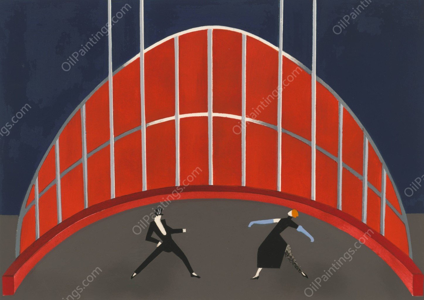 Maquettes de Theatre 7  by Alexandra Exter - Hand-Painted Oil Painting Reproduction