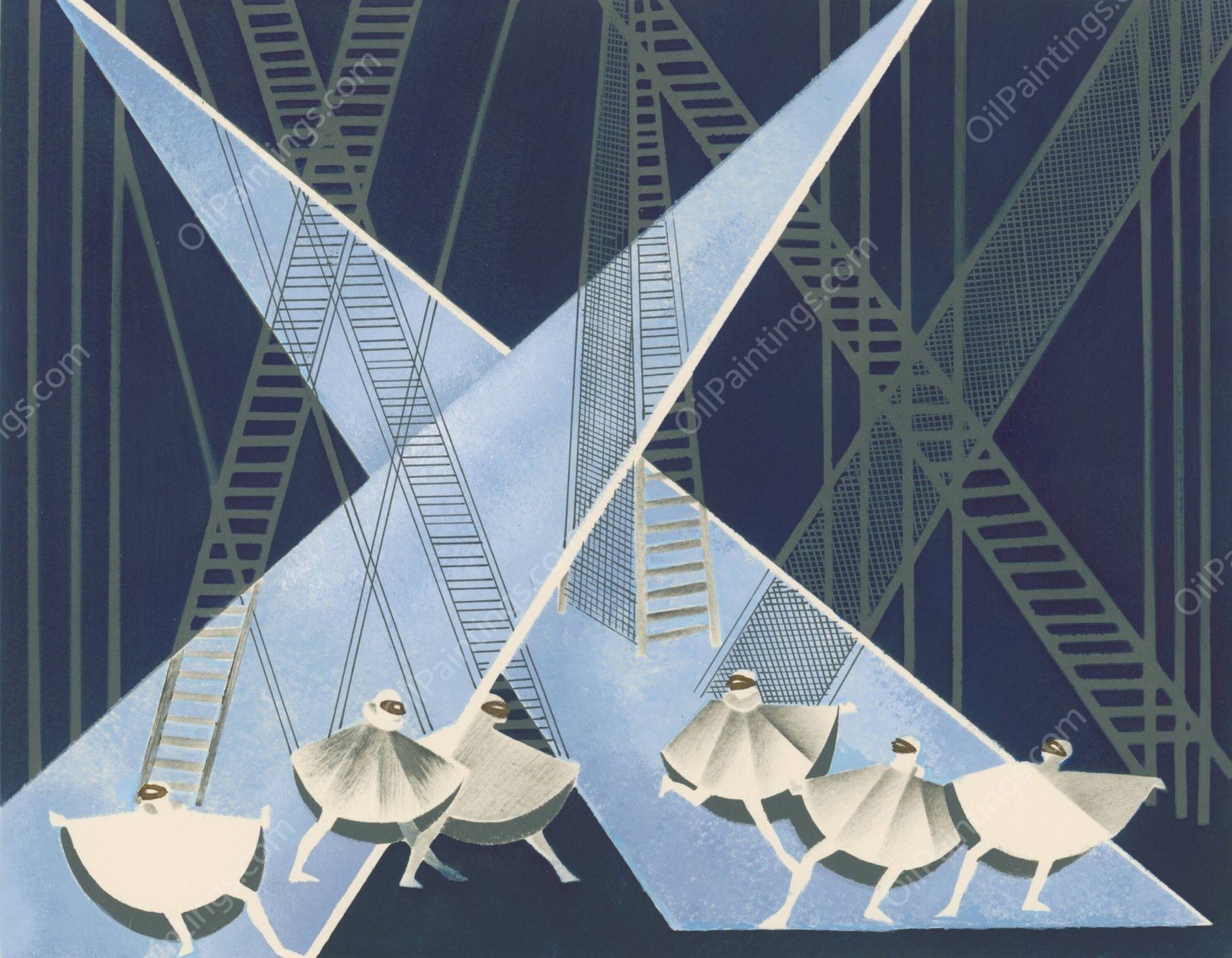 Maquettes de Theatre 8  by Alexandra Exter - Hand-Painted Oil Painting Reproduction