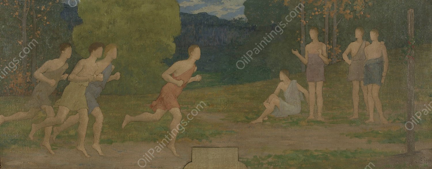 Les ephebes  by Alexandre Seon - Hand-Painted Oil Painting Reproduction