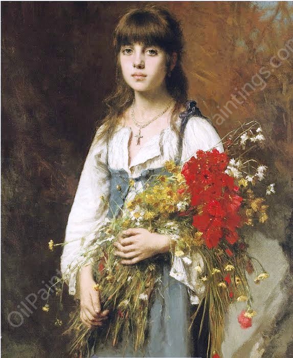 Summertime by Alexei Harlamoff - Hand-Painted Oil Painting Reproduction