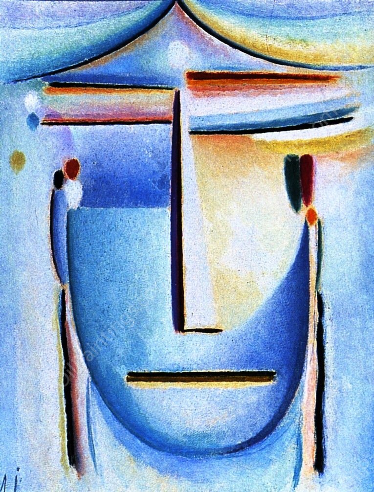 Abstract Head by Alexei Jawlensky - Hand-Painted Oil Painting Reproduction