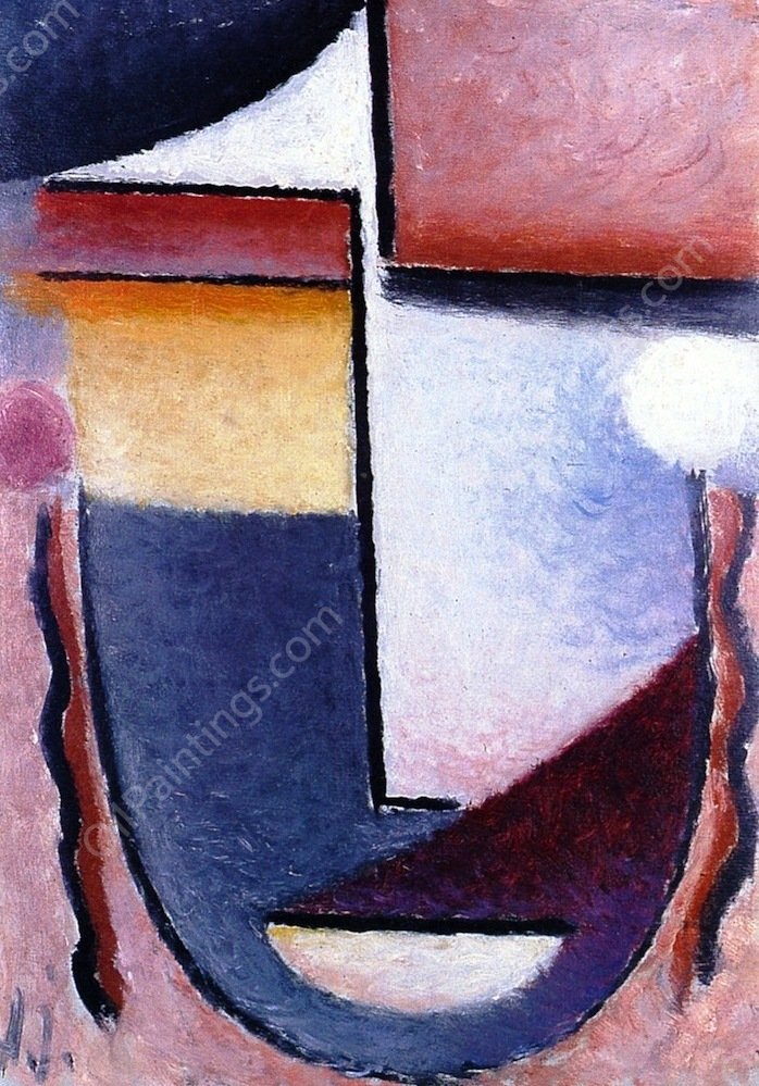 Abstract Head by Alexei Jawlensky - Hand-Painted Oil Painting Reproduction
