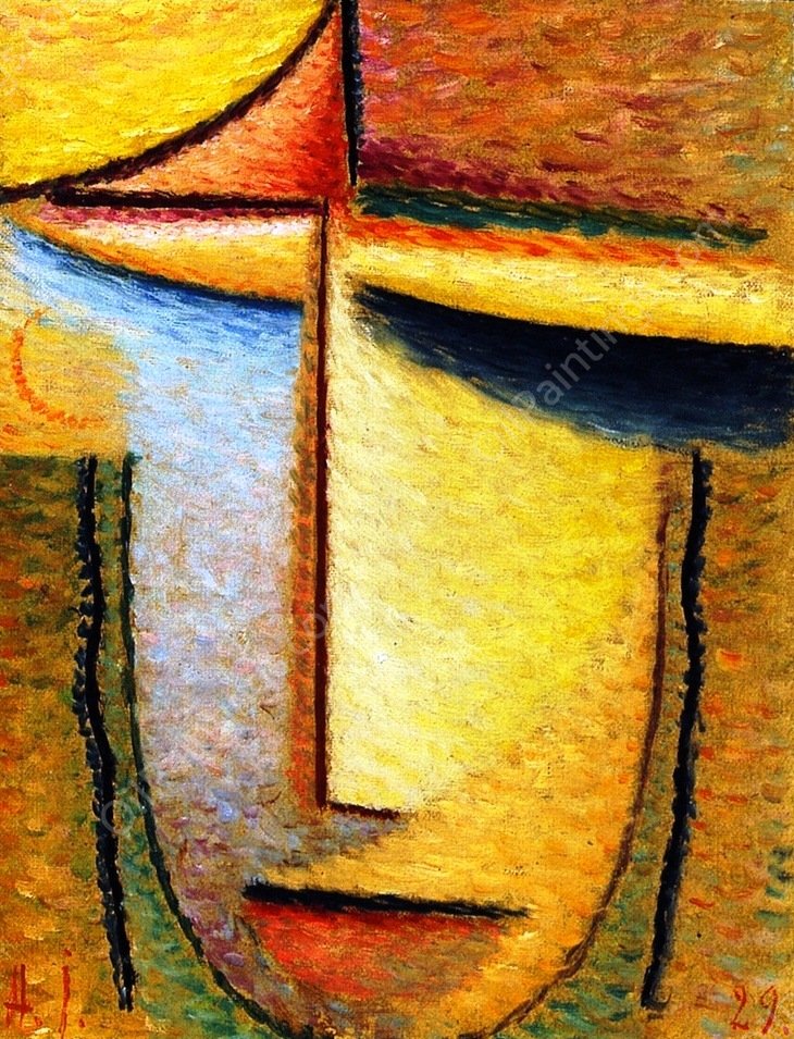 Head Abstract by Alexei Jawlensky - Hand-Painted Oil Painting Reproduction