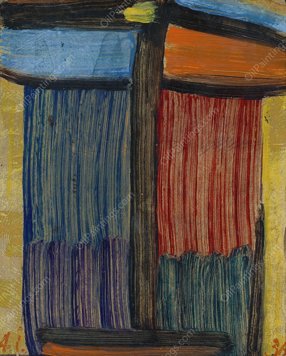 Meditation on a Gold Background  by Alexej Von Jawlensky - Hand-Painted Oil Painting Reproduction