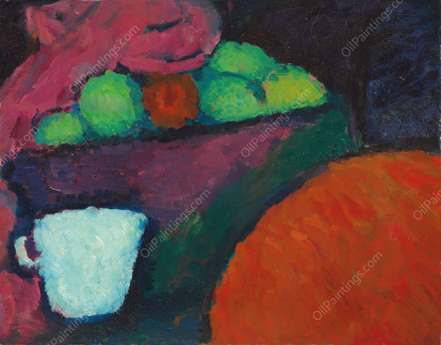 Stilleben mit Tasse  by Alexej Von Jawlensky - Hand-Painted Oil Painting Reproduction
