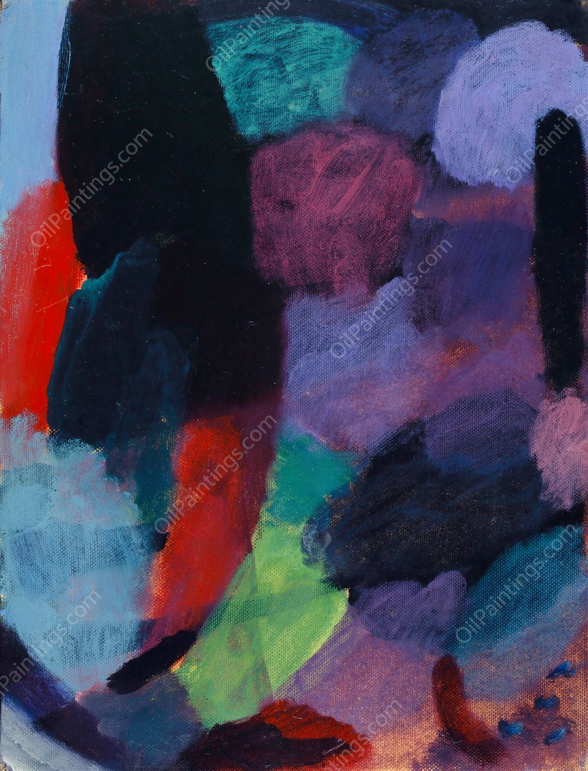 Variation, Night  by Alexej Von Jawlensky - Hand-Painted Oil Painting Reproduction