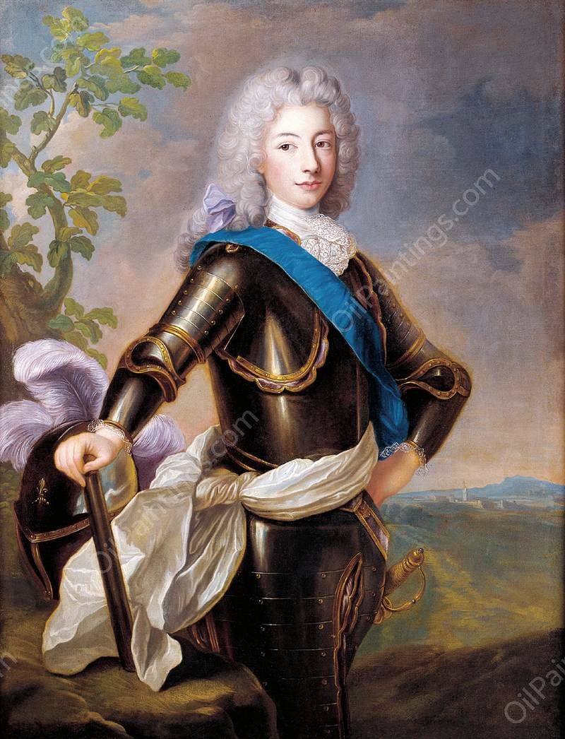 Portrait of Louis XV by Alexis-Simon Belle - Hand-Painted Oil Painting Reproduction