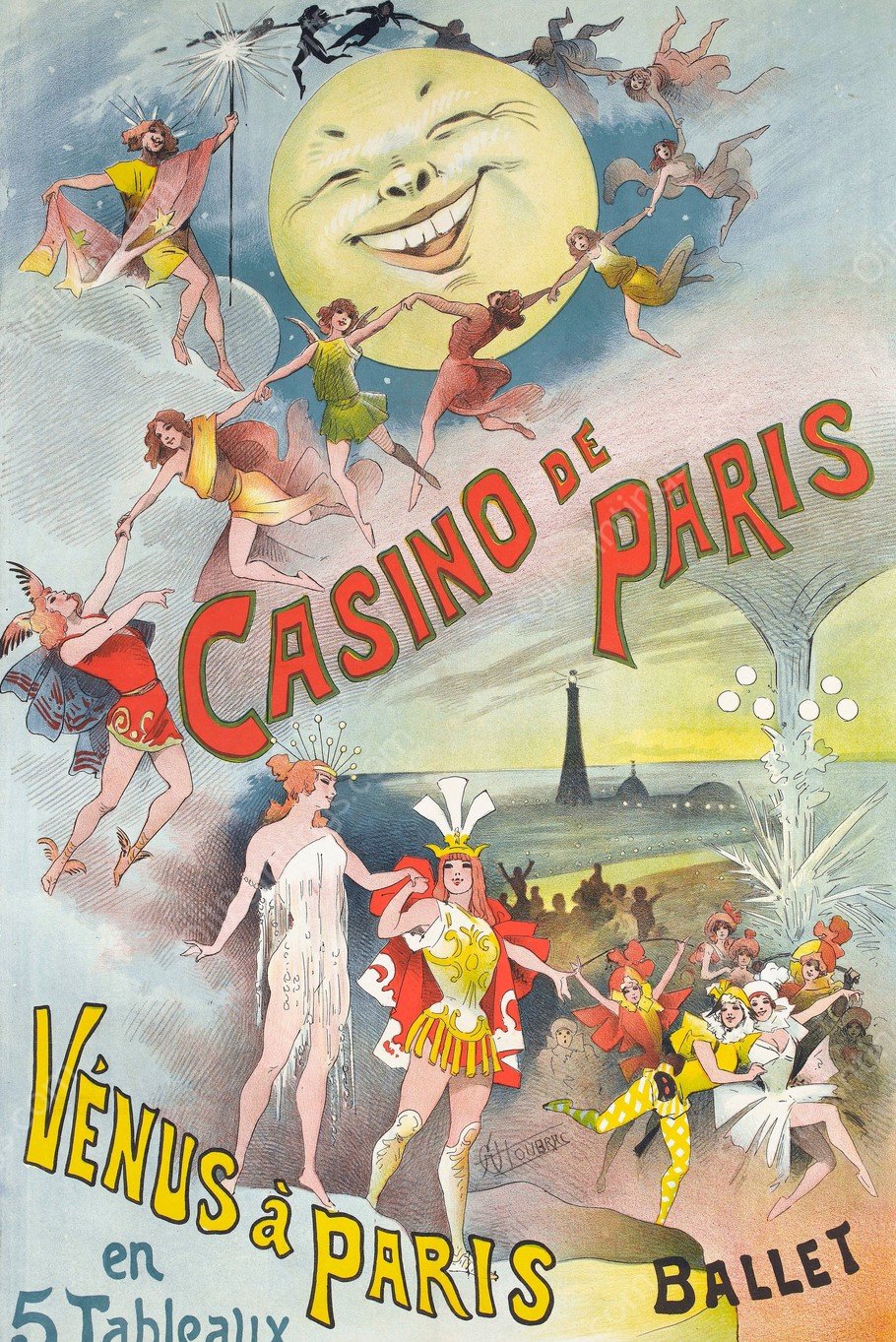 Casino De Paris, Venus a Paris Ballet  by Alfred Choubrac - Hand-Painted Oil Painting Reproduction